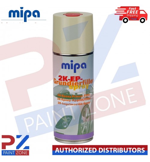 MIPA 2K EP- Spray BEIGE 2K Epoxy Primer Filler Grundierfiller400ml Inc Hardener